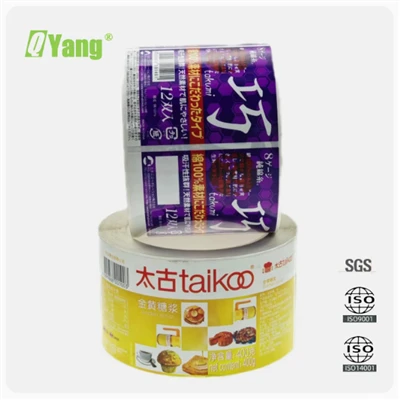 Lijm gecoat papier Bright Film Packaging Printing Label Sticker